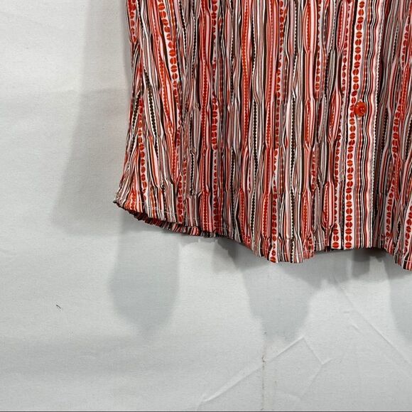 East 5th Multi Colors Pleated Sleveless Shirt - Picture 3 of 12